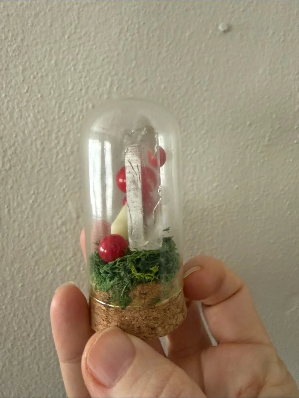 Mini Red Berry Cloche with Cork Base
